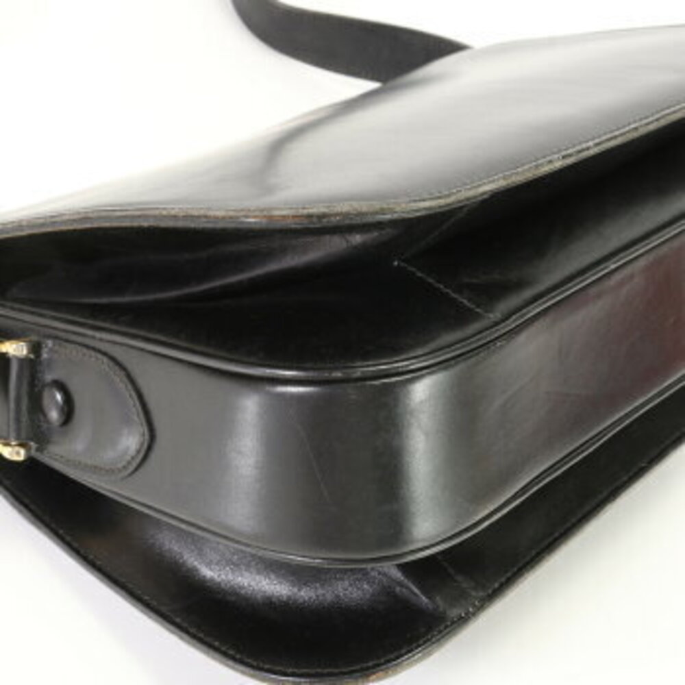 Celine Tote Bag Carriage Leather Shoulder Horse Black EFE - Picture 10 of 14